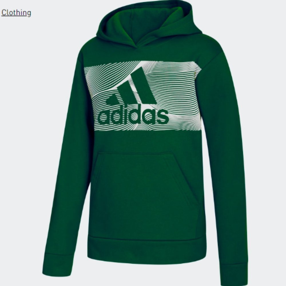 adidas Boys Cotton Fleece Pullover Hoodie